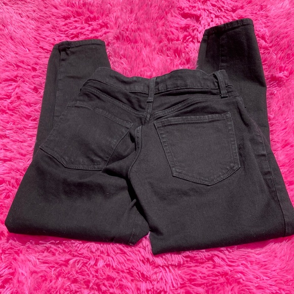 Two pair lot of Old Navy black jeans, one boot cut and one straight, size 4 - Picture 5 of 7